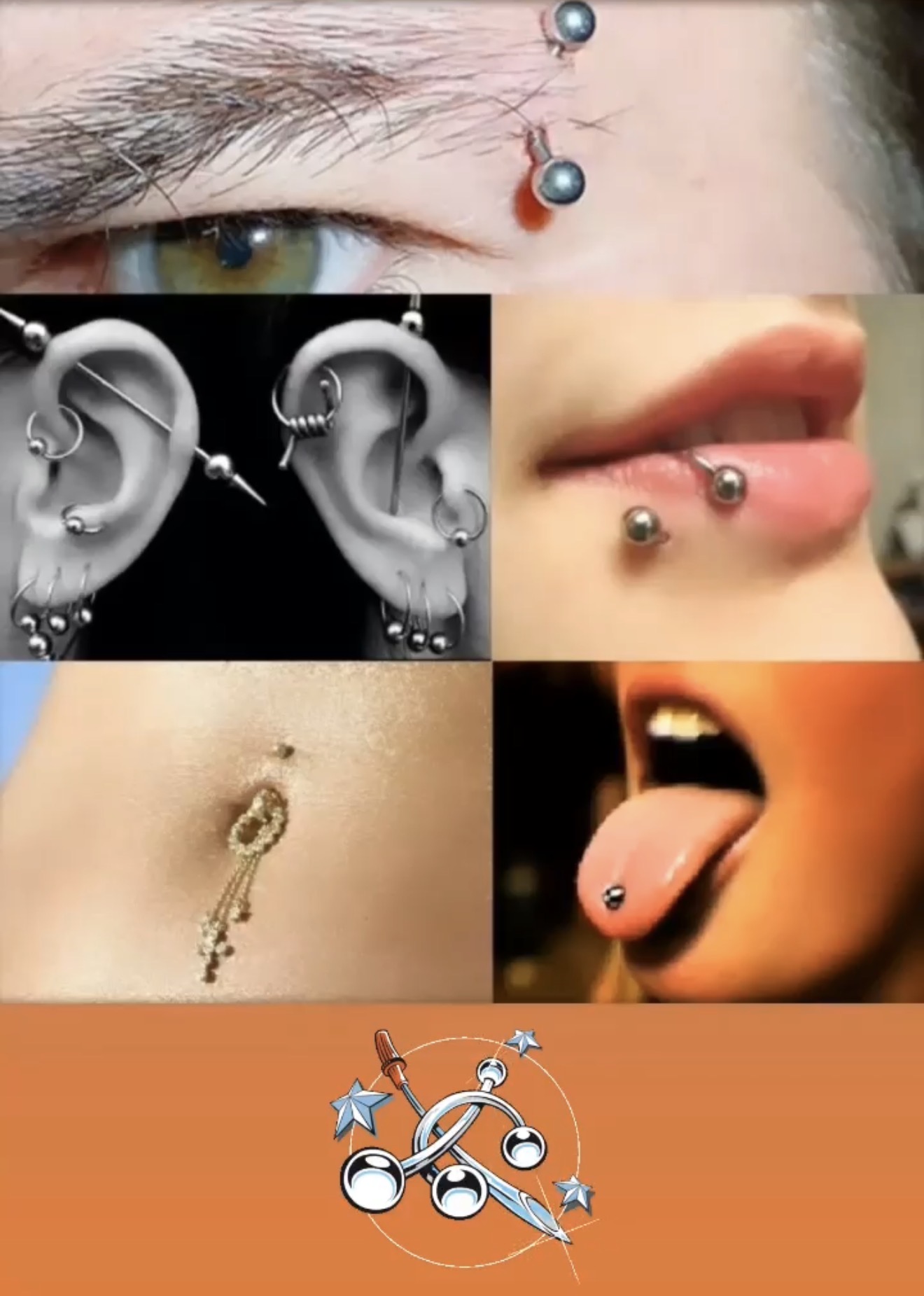 Piercing seçenekleri